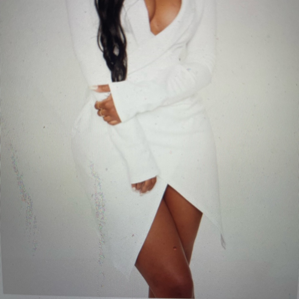 Shaped white blazer dress